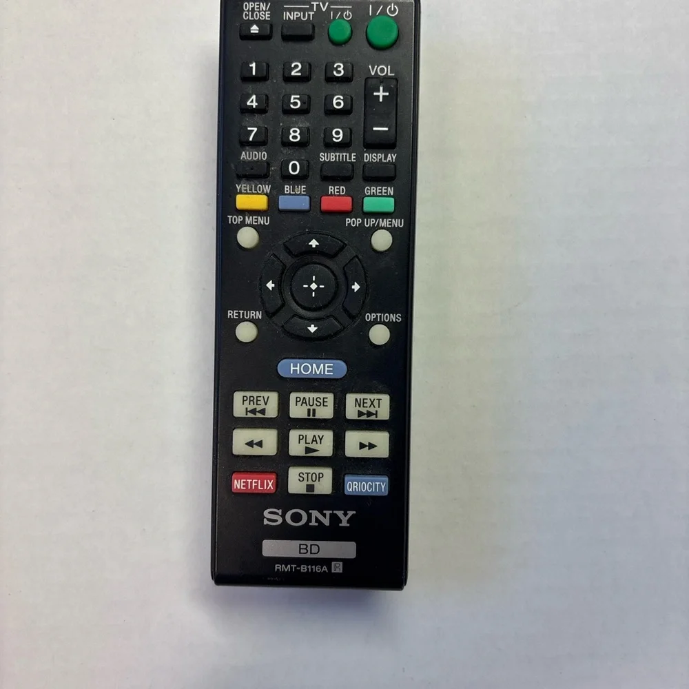 Sony Genuine Black Remote Controller with Multicolored Buttons, # RMT-B116A